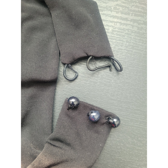 Y2k IZ Byer Polka Dot Babydoll Halter Mock Neck Top Size L Black Preppy Coquette - Picture 7 of 7